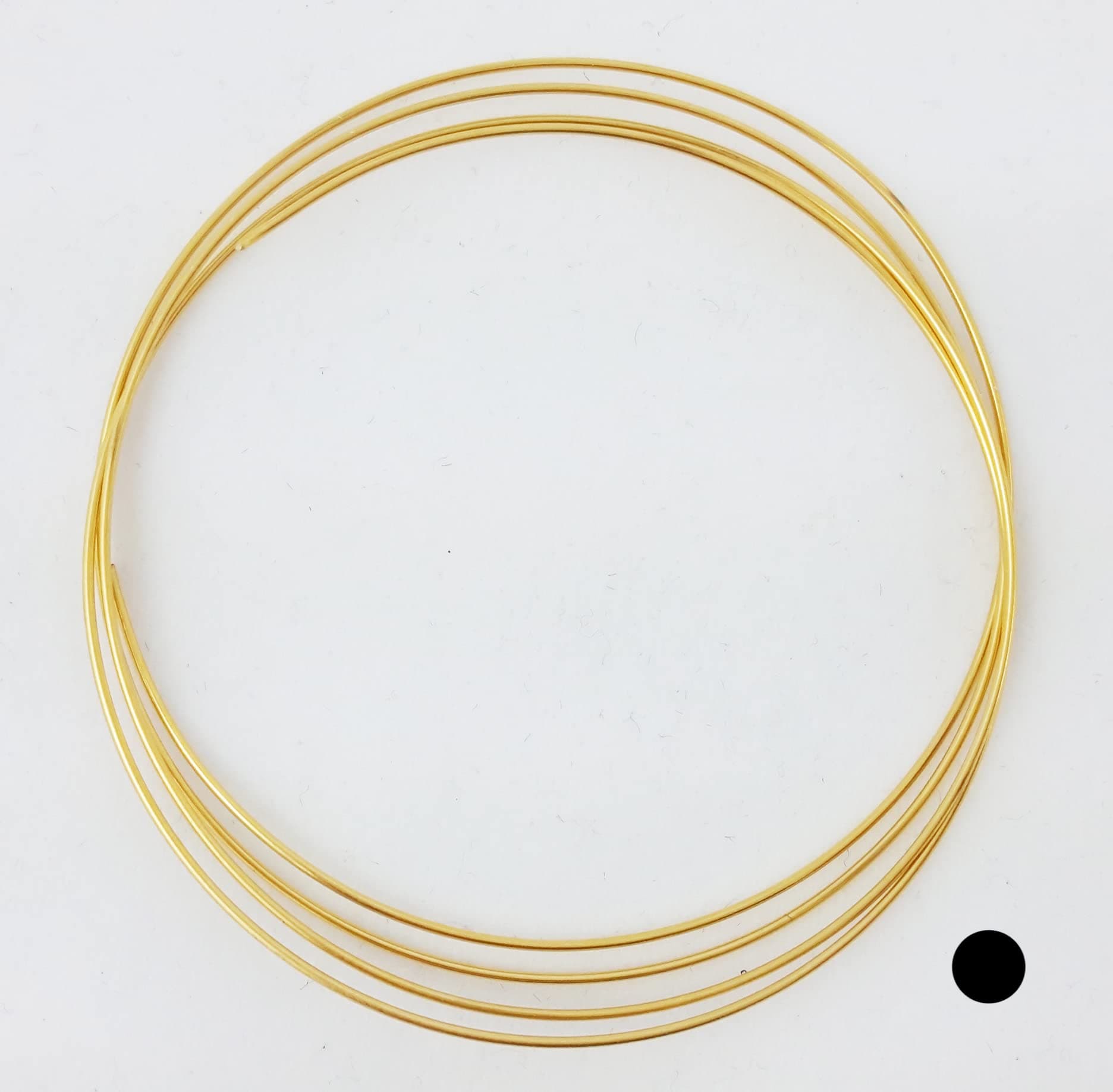 CRAFT WIRE 20 Gauge 99.99% Pure 24K Solid Yellow Gold Wire Round 1/4 Hard 3 Inches by
