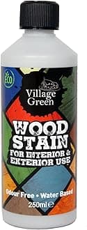 Village Green Ready to Use Wood Stain - Water Based, Eco Friendly, Premium Quality (White, 250ml)