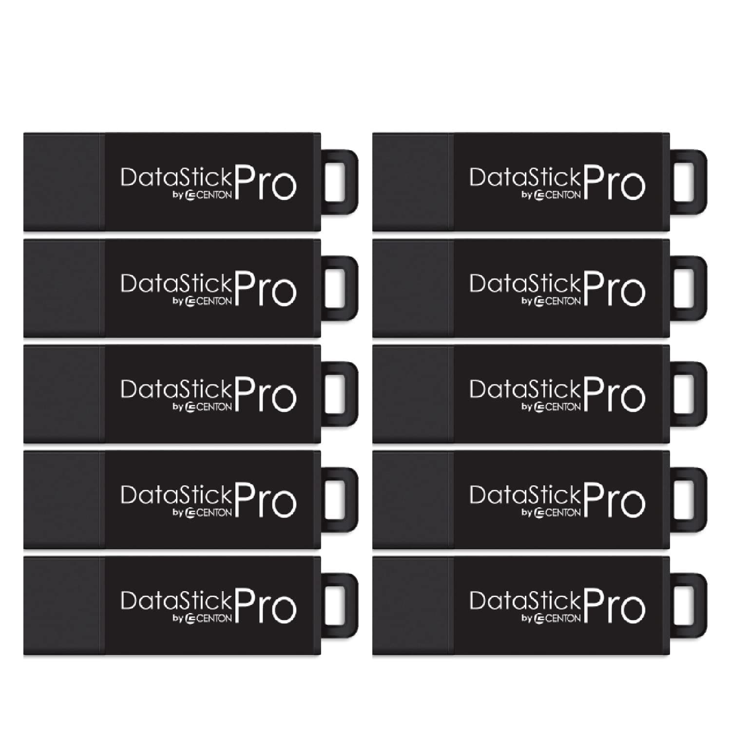 Centon DataStick Pro USB 3.0 Flash Drive 16GB x 10, Black (S1-U3p6-16g-10B)