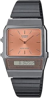 Men Analogue-Digital Quartz Watch with Stainless Steel Strap AQ-800ECGG-4AEF, Grey, AQ-800ECGG-4AEF