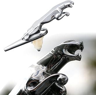 Hood Emblem - Compatible with XE, XF, XJ,F-Type,F-Pace Accessories- 3D Classical Design - Hood Emblem in Chrome/Black Finish(Chrome)