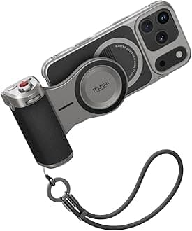 【for iPhone 17 Pro Only】TELESIN Master Grip Kit, Magnetic Phone Camera Grip Kit Built-in 3200mAh Battery - Wireless Charging - Graphene Case for iPhone Cooling - DSLR Style Grip Handle Holder
