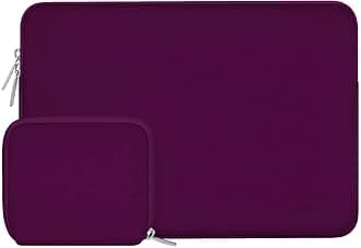MOSISO Laptop Case 13.3 inch, 13-13.3 inch Laptop Sleeve Bag Compatible with MacBook Air/Pro 13/Pro 14 M5 M4 M3 M2 M1, HP Dell ASUS Lenovo, Neoprene Computer Sleeve Bag with Small Case, Magenta Purple
