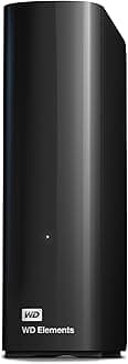 WD Elements 24TB Desktop Storage - USB 3.0 Compatible - Additional Storage for Photos, Music, Videos and All Other Files - Shockproof - Mechanical Hard Drive - Black