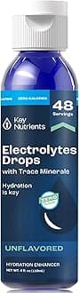 KEY NUTRIENTS Trace Minerals Liquid Electrolytes Rapid Hydration & Muscle Recovery 4oz - 72 Trace Minerals, Unflavored Electrolyte Drops for Drinking Water, Sodium Post Workout & Recovery, 48 Servings