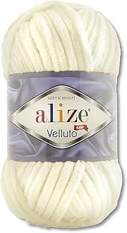 Alize Velluto 100g Wool in 30 Choices (62 - Light Cream)
