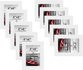 Art Street Wall Photo Frame Set of 10, Picture Photo Frame for Home and Office Wall Decoration (White, 4x6 Inch)