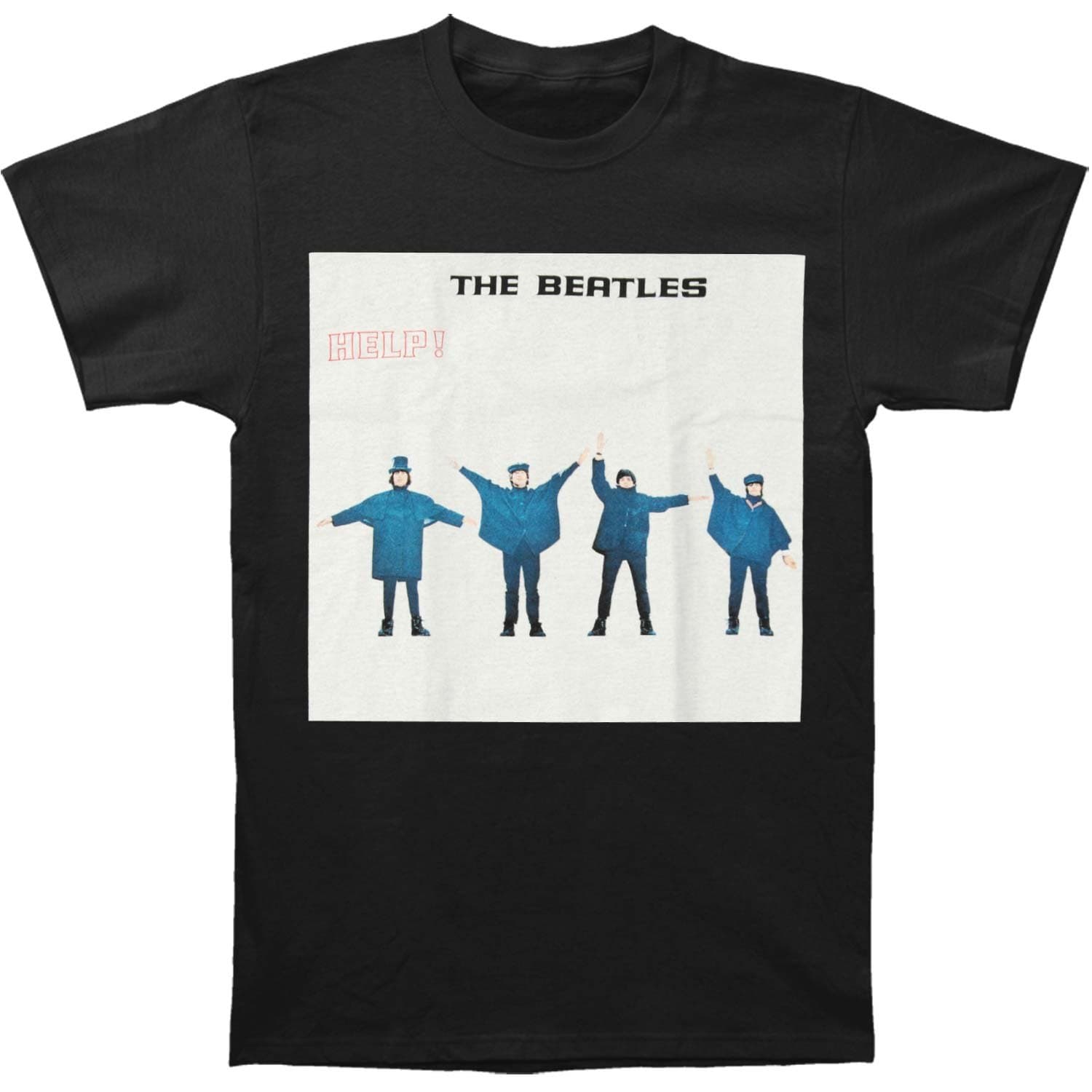 Beatles Men's Help! T-Shirt Medium Black