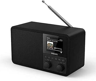 Philips Audio DAB+ Internet Radio PR802/12 Clock Radio (Bluetooth, Sleep Timer, Dual Alarm, Spotify Connect) Black
