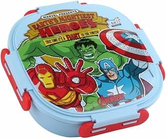 SKi Homeware Baker Insulated 3 Grid Bento Lunch Box With Stainless Steel Inner And A Steel Spoon- Avg, 450Ml