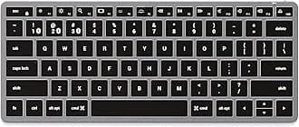 Satechi Slim X1 Bluetooth Wireless Keyboard, US QWERTY Layout, Backlit Multi-Device Design – For MacBook Air & Pro M5 M4, Mac Mini, iPad Air & Pro, iMac and more – Space Grey