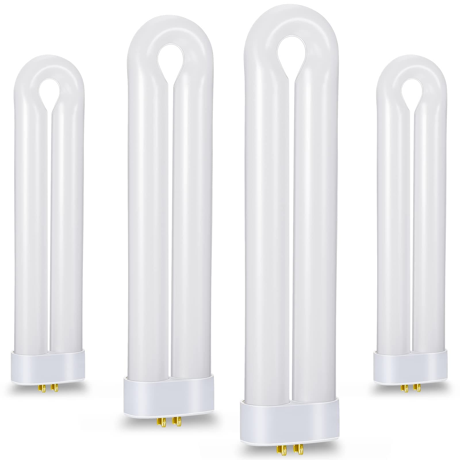 Bug Zapper Replacement Bulb 15 W U Shaped Twin Tube Bulb Indoor Outdoor Bug Zapper Light with 4 Pin Base(White,4 Pieces)