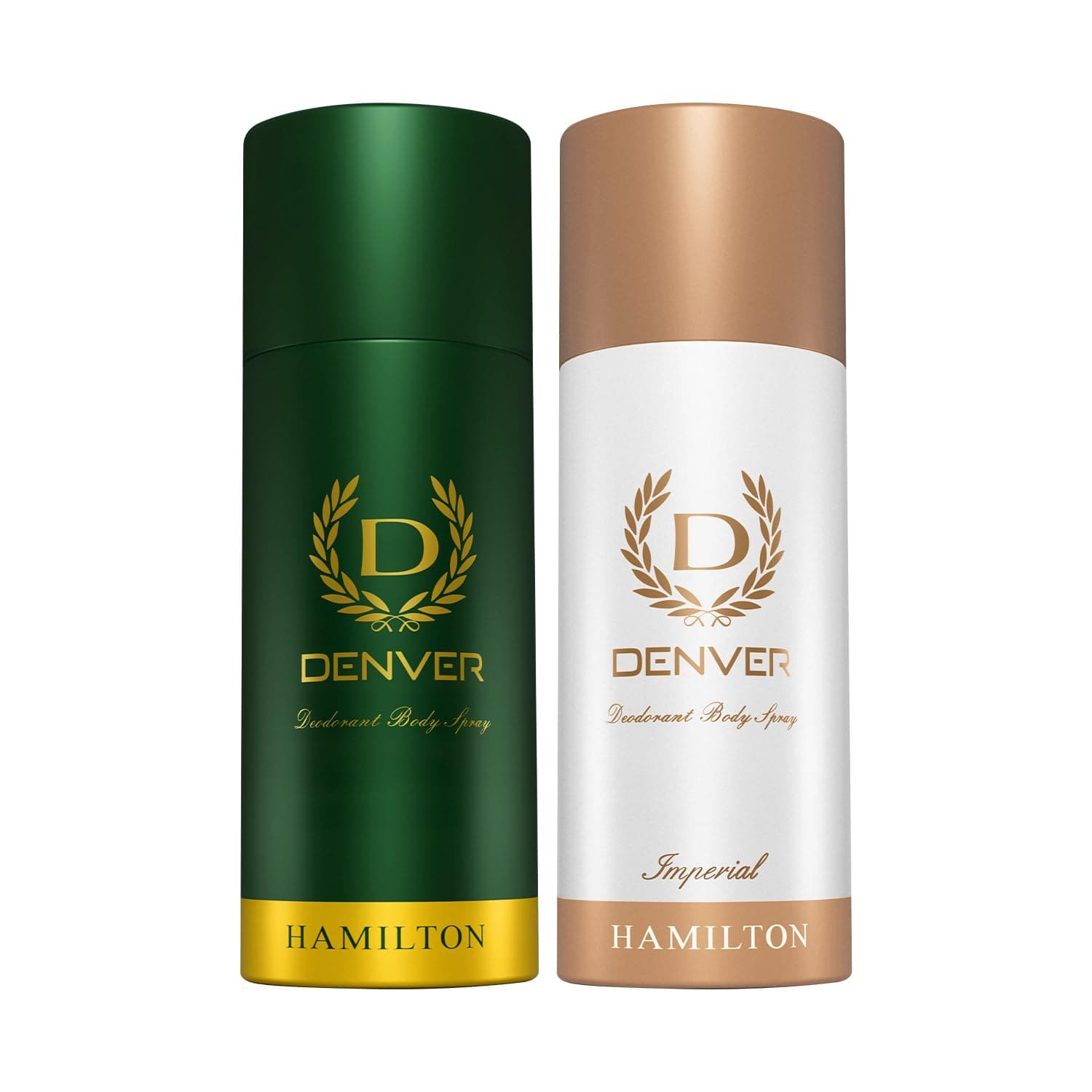 DENVER Hamilton Deo (165ML) + Imperial Deo (165ML) - Combo of 2 | Long lasting Deodorant Body Spray for Men