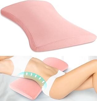 Lumbar Support Pillow for Bed Relief Back Pain: Lower Back Pillow for Sleeping - Memory Foam Waist Pillow - Back Wedge Bolster Pillow for Side, Back&Stomach Sleepers - Bed Rest Pillow for Car, Sofa