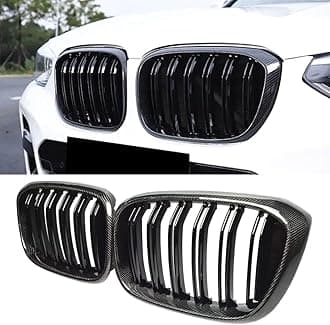 MAXDOM Real Carbon Fiber Replacement Front Upper Grill Fit for BMW (2018-2021) X3 G01 (2019-2021) X4 G02