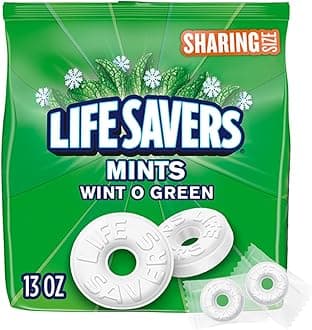 Wint-O-Green Flavor Breath Mints Hard Candy, Sharing Size, LIFE SAVERS Hard Candy, 13 oz Bag