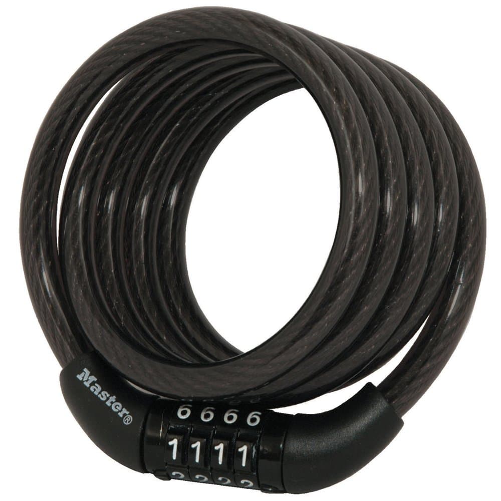- Master Lock Bike Lock Cable with Combination Black, 8143D