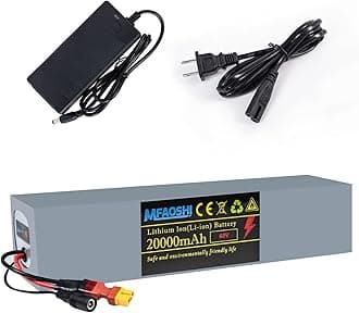 60V 20Ah E-Bike Battery, Li-Ion Battery Pack with 2Ah Charger, BMS Protection, for 0-3500W Motors, E-Bikes and Scooters