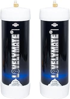 LovelyMate Whipped Cream Chargers 2100g 3.3L Food grade cylinder (2pc-2100g)