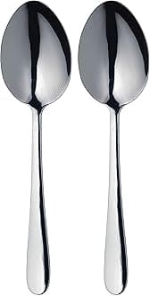 Master Class Stainless Steel Serving Spoons, Set of Two, Carded