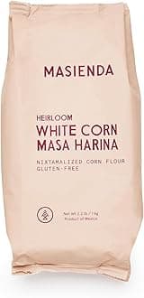 Masienda Heirloom White Corn Masa Harina/Flour 2.2 LB (Pack of 2) - Nixtamalized Corn Flour Perfect for Corn Tortillas, Tamales, Tostadas, Pupusas, Arepas and More. Gluten-Free, Non-GMO