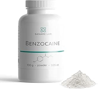 Sanare Benzocain Powder high Purity 50 Grams (100 gr)