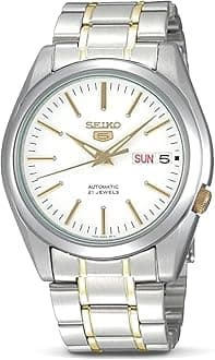 SEIKO Automatic Watch for Men 5-7S Collection - with Day/Date Calendar, Luminous Hands, Stainless Steel Case & Bracelet