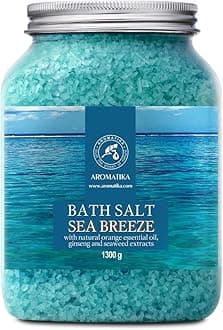 AROMATIKA trust the power of nature Bath Sea Salt 46 oz - Sea Breeze Salt - Natural Bath Sea Salts - Best for Good Sleep - Relaxing - Calming - Body Care - Beauty - Aromatherapy