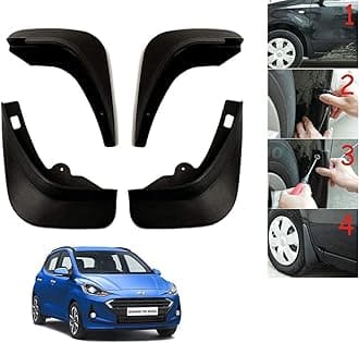 Auto Addict Car Mud Flaps Splash Guards (O.E Type Custom,4 pcs) for Hyundai Grand i10 Nios