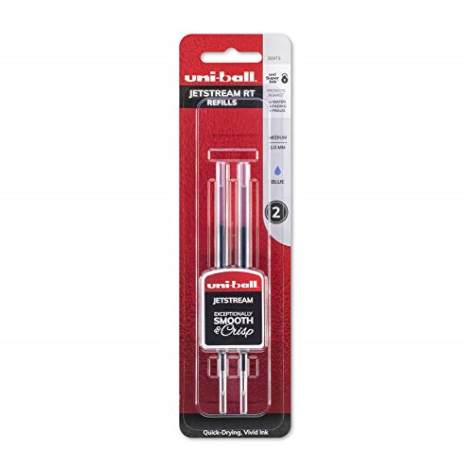 uniball Jetstream RT Ballpoint Pen Refills, Medium Point (1.0mm), Blue, 2 Pack