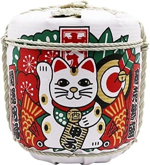 Japanese Sake Barrel Japanese Decor Japanese Restaurant Decor Model for Restaurant Decorative Barrels Nylon, Foam, Sand