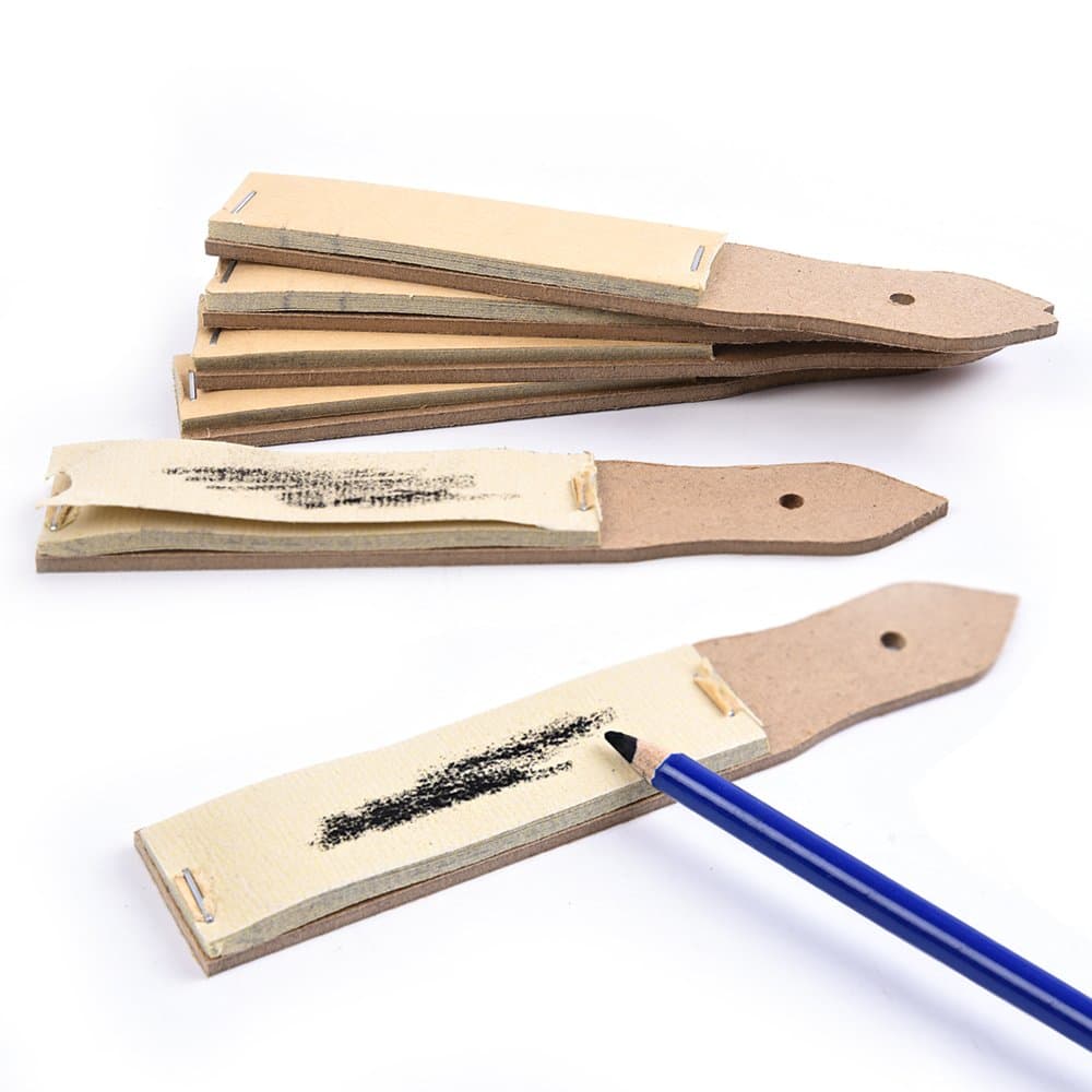 Sandpaper Sharpener - 5 Pieces Sketch Sandpaper Pencil Sharpener Lead Pointer Art Drawing Tool for Adults, Teens, Artists