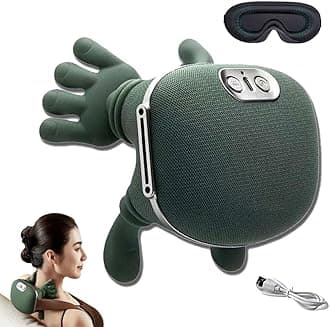 Siaasoo Massage Master for Shoulder, Neck, Lower Abdominal, Airlandolists Neck and Shoulder Massager with Heat, Simulated Human Hand Cervical Trapezius Neck Massager Pillows