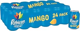 24 Pack Sparkling Mango Flavoured Fizzy Drink with Real Fruit Juice, Handpicked Fruits for a Temptingly Intense Taste "Made of Different Stuff" - 24 x 330ml Cans
