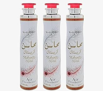 Arabian Air Freshener Bundle (3 x 300ml) Dubai, Luxury Scent, Long Lasting Fragrance (3 x Mahasin Crystal)