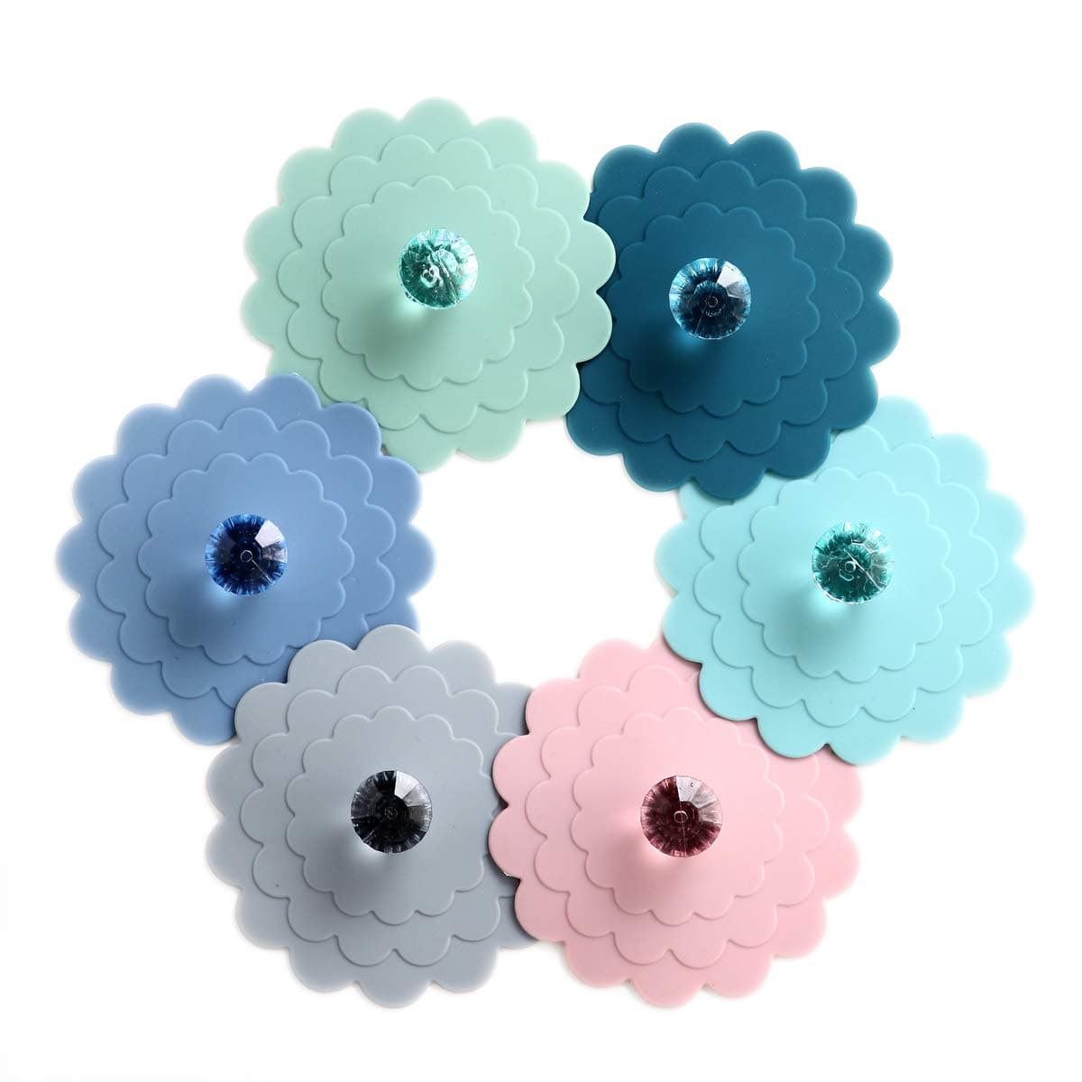 Set 6 Extra Large Silicone Cup Lid Camping Mug Lid - Tea Cup Lid Coffee Cup Lid Silicone Coffee Mug Covers Universal Cup Lids Silicone Outdoor Drink Cover Cup Dust Cover，Assorted 6 Colors