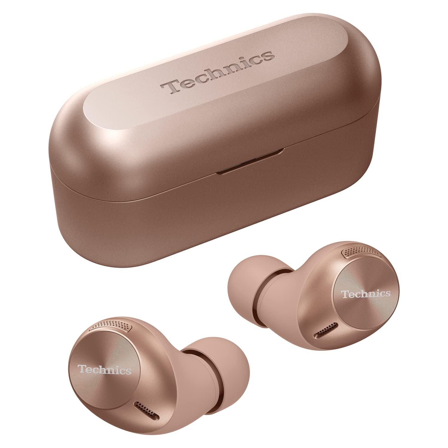 True Wireless Multipoint Bluetooth Earbuds with Microphone, HiFi, Clear Calls, Long Battery Life, Lightweight Comfort Fit, Alexa Built in, EAH-AZ40-N (Rose Gold)