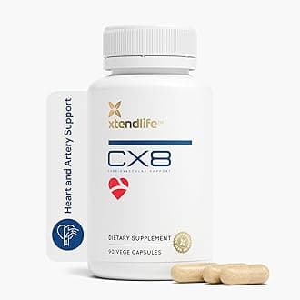 Xtendlife CX8 Heart Health Supplement for Cardiovascular Support, Circulation, and Arterial Health - with Vitamin K2 MK7, D3, Tocotrienols, and Sea Buckthorn-30 Day Supply