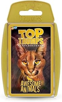 Top Trumps Card Game Awsome Animals - Family Games for Kids and Adults - Learning Games - Kids Card Games for 2 Players and More - Kid War Games - Card Wars - for 6 Plus Kids