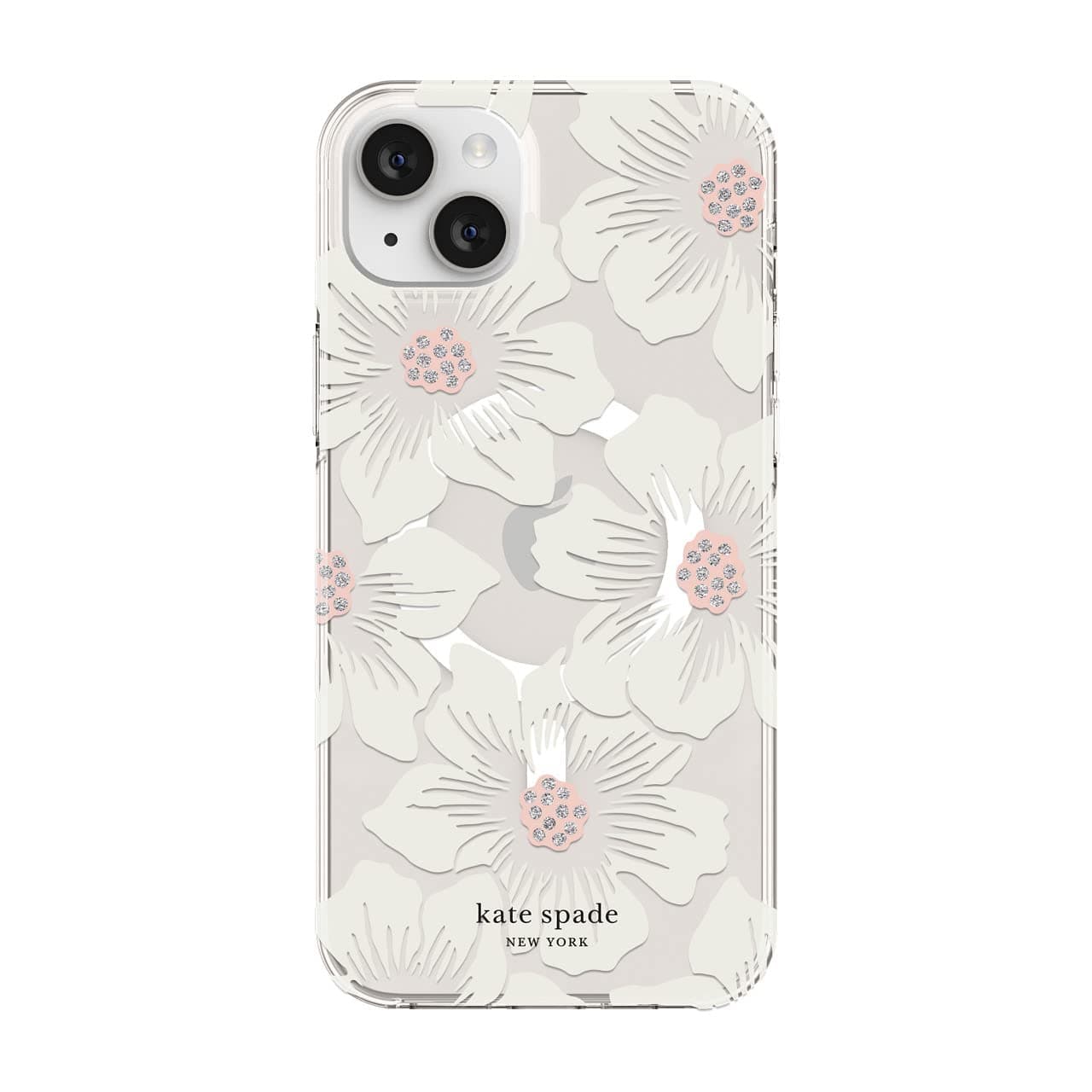 Kate Spade New YorkProtective Hardshell Case Compatible with MagSafe for Apple iPhone 14 Plus - Hollyhock Floral Clear [KSIPH-236-HHCCS]