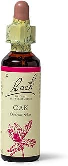 Bach Original Flower Remedies Oak, Find Joy & Hope, Have Endurance, Emotional Wellness, Natural Flower Essence, 20ml