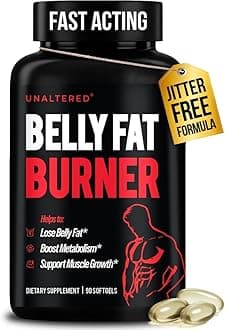 Belly Fat Burner for Men - Natural Weight Loss Pills to Support Reduced Body Fat, Preservation of Lean Muscle Mass, and a Healthy Metabolism - CLA Dietary Supplement - 90 Softgel Capsules