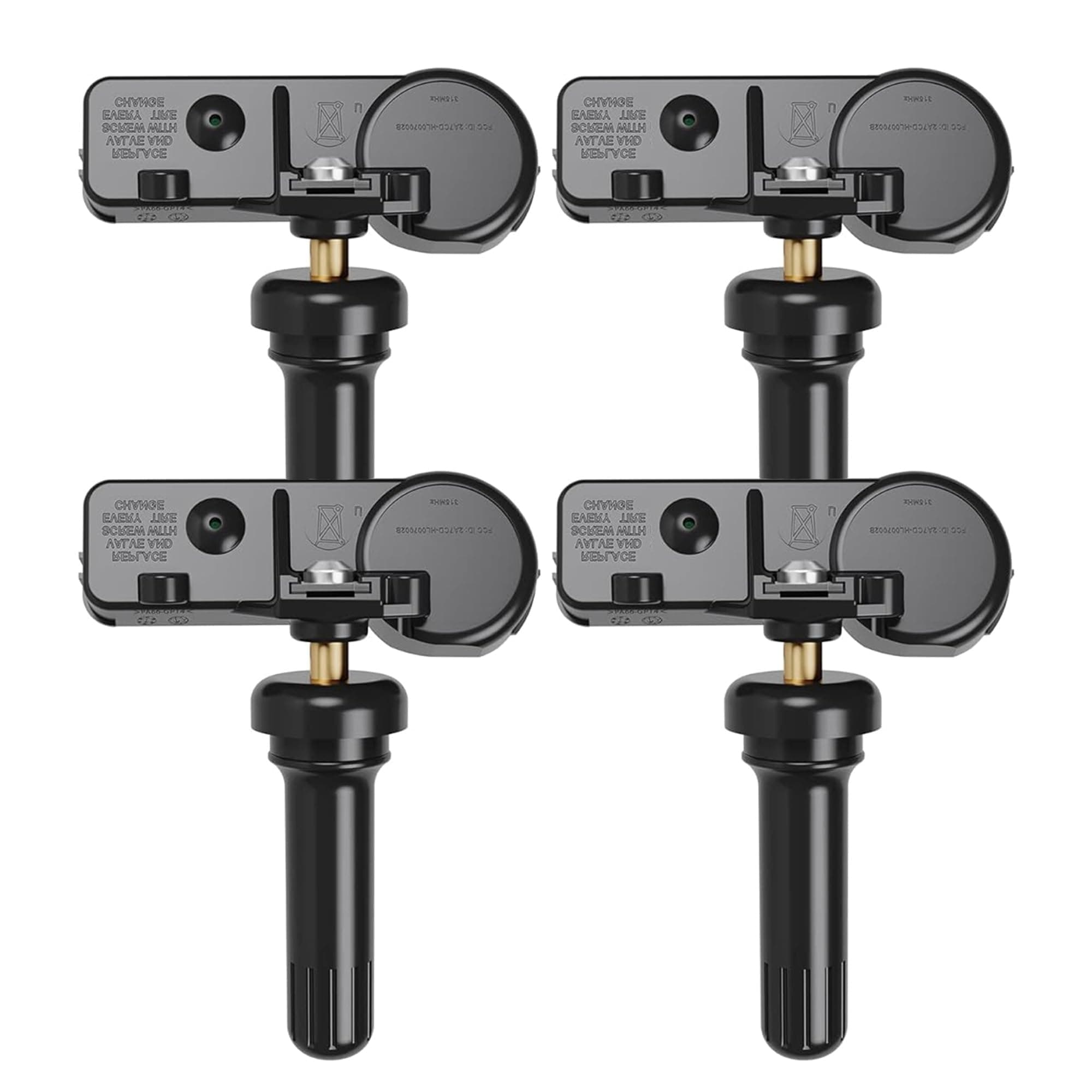 9L3Z-1A189-A TPMS Sensor Tire Pressure Sensor Set of 4 Compatible with Ford F150 F250 F350 Escape Explorer Mustang Edge Fusion Lincoln MKT MKC MKS 9L3Z1A189A,CM5T1A150AA,DE8T1A180AA TPMS-12 315 MHz