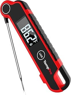 ThermoPro TP19X Digital Instant Read Meat Thermometer for Grilling Waterproof Kitchen Cooking Food Thermometer with Ambidextrous Backlit for BBQ Grill Smoker Oil Fry Candy Thermometer