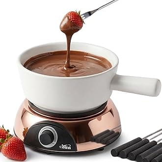 Artestia 2-QT Electric Fondue Pot for Meat, 1500W Ceramic Chocolate Melting P...