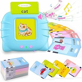 Storio Toys Rechargeable Educational Language_Skills Learning Talking Flash Cards for 2 Year Old Kids Boys Girls Baby Montessori Toys