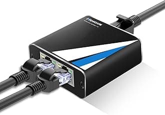 RJ45 Ethernet Splitter 1 to 2 Out, NEWCARE 1000Mbps Network Splitter with USB Power Cable, Gigabit LAN Internet Splitter Connector for Cat 5/5e/6/7/8, Support Two Devices Working Simultaneously