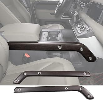 YIWANG Carbon Fiber Car Interior Accessories Gear Console Side Strip Cover Trim for Land Rover Defender 90 110 2020-2024 Replacement Parts (Oak Wood Grain)