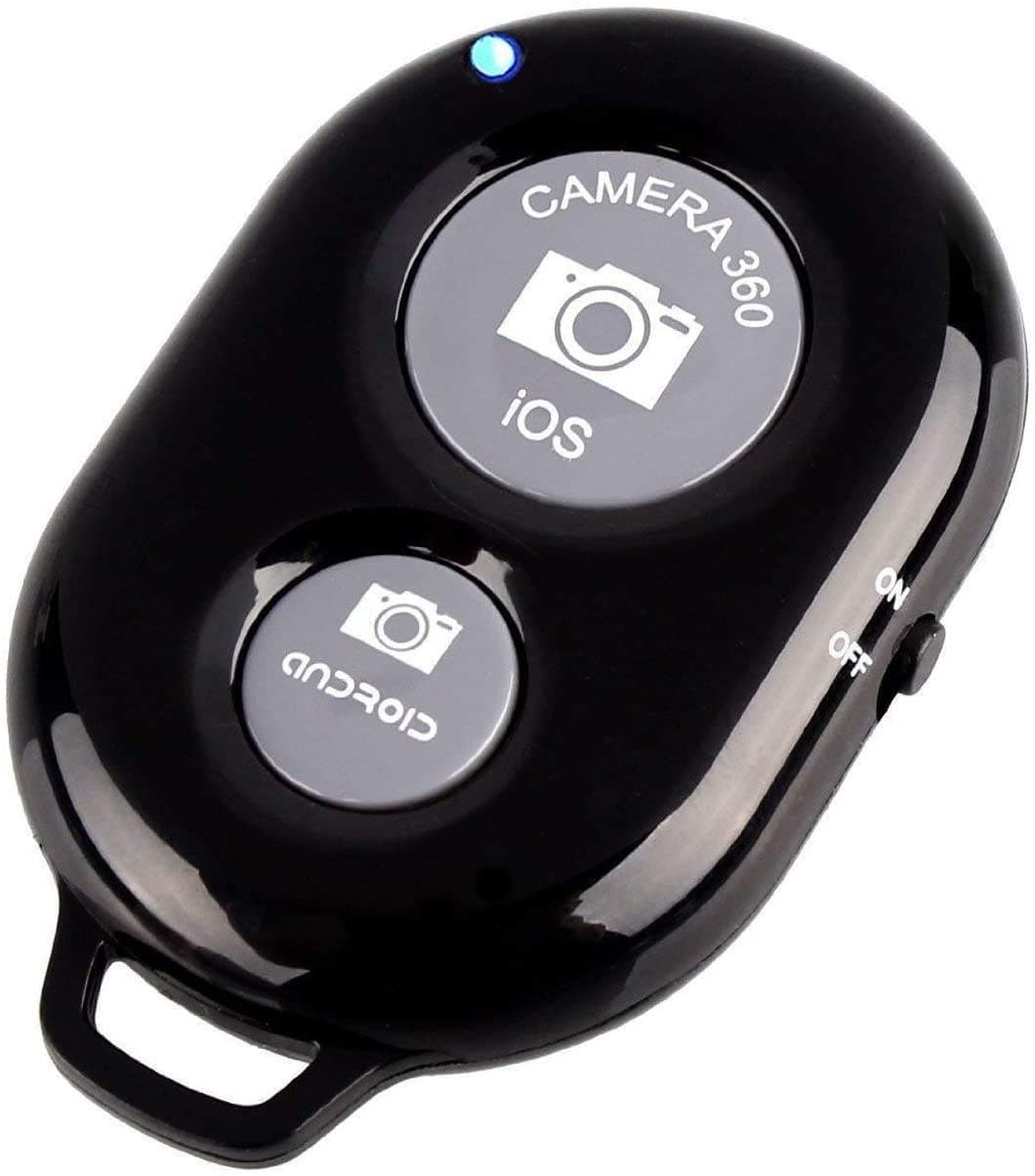 Chengrui Bluetooth Remote Shutter Release - The QuikPic Remote - iPhone Bluetooth Remote Camera Control for Any iOS & Android Smartphone (Black)
