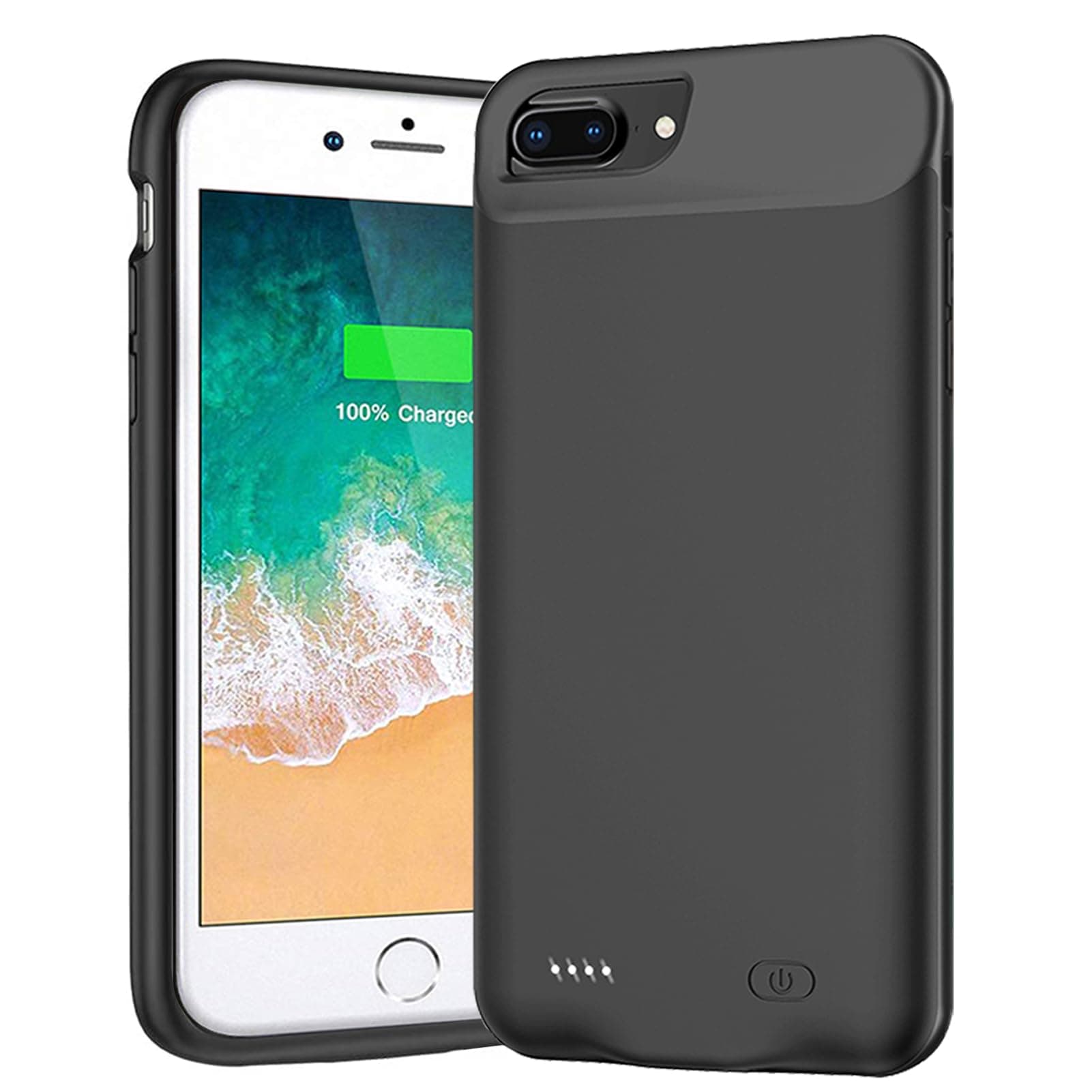 Battery Case for iPhone 6s Plus/6 Plus/7 Plus/8 Plus, 10000mAh Portable Protective Charging Case Compatible with iPhone 6s Plus/6 Plus/7 Plus/8 Plus (5.5 inch) Battery Pack Case with Carplay (Black)